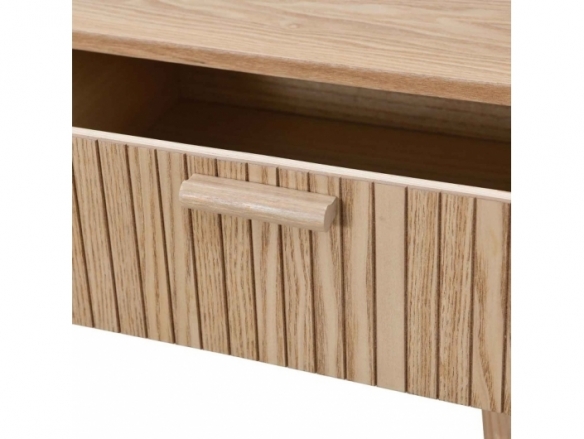 Mesa de escritorio con rayas color madera  merkamueble