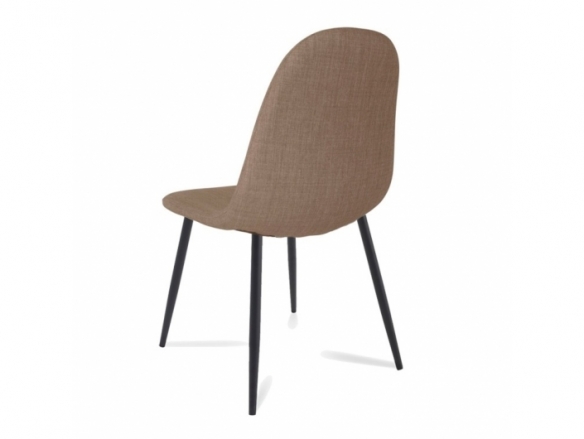 Silla color café con patas negras  merkamueble