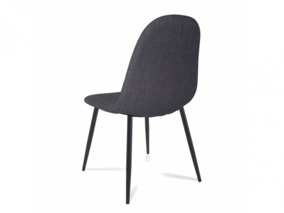 Silla color marengo con patas negras  merkamueble