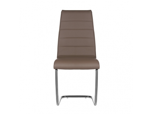 Silla color capuchino con patas cromadas  merkamueble 2