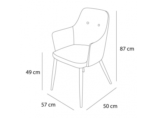 Sillón color arena con patas metálicas efecto madera  merkamueble 2