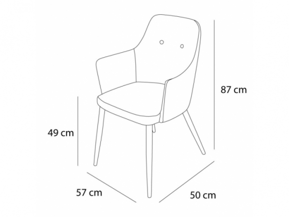 Sillón color arena con patas metálicas efecto madera  merkamueble