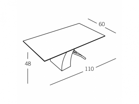 Mesa de centro blanca con cristal y acero cromado 110 cm  merkamueble