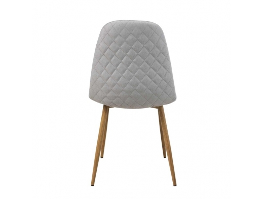 Silla gris claro con patas metálicas  merkamueble 2