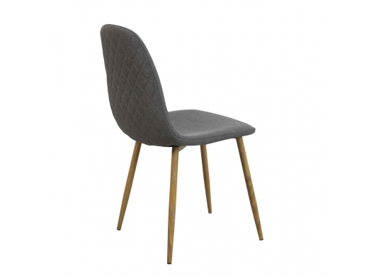 Silla gris café con patas metalicas  merkamueble 2