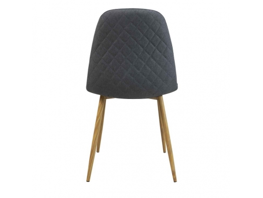 Silla gris oscuro con patas metálicas  merkamueble 2