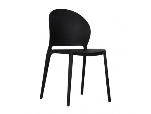 Silla negra apilable  merkamueble 2