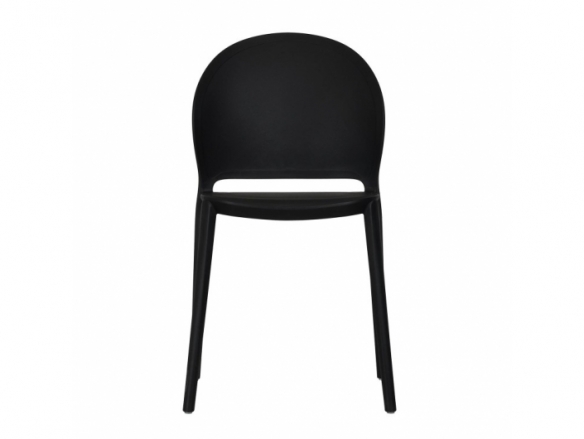 Silla negra apilable  merkamueble