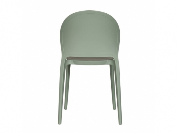 Silla verde apilable  merkamueble