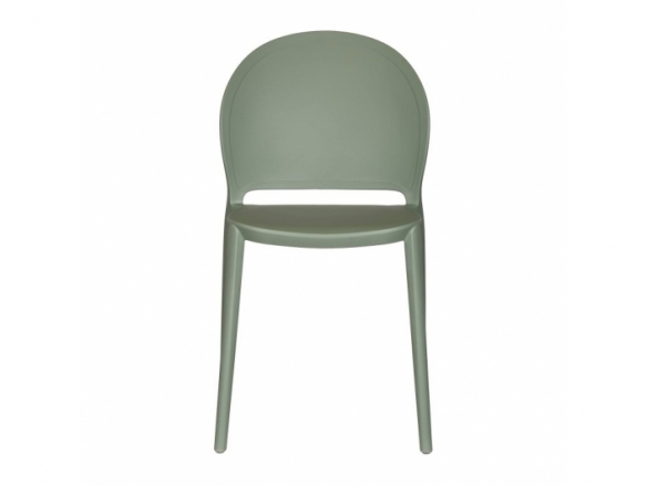 Silla verde apilable  merkamueble