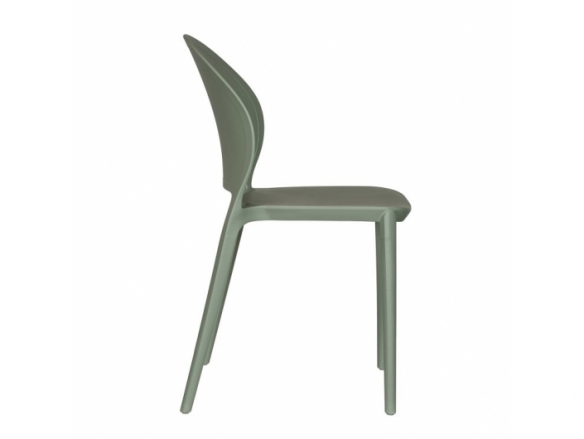 Silla verde apilable  merkamueble