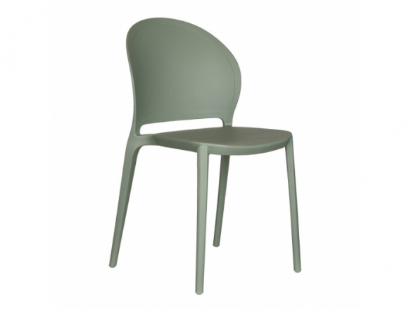 Silla verde apilable  merkamueble