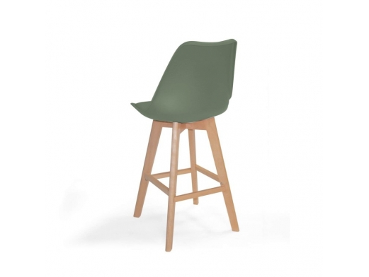 Taburete color verde 65 cm patas madera  merkamueble 2