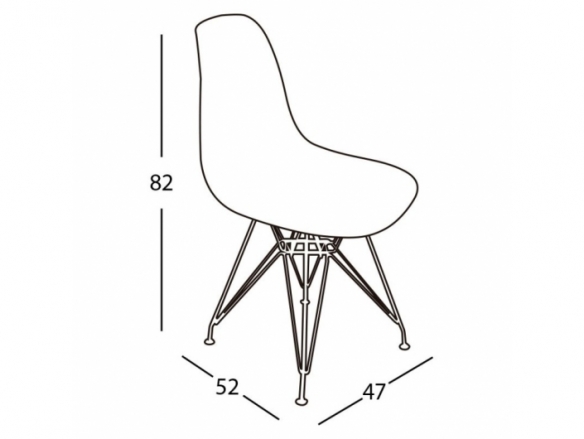 Silla negra y patas cromadas  merkamueble