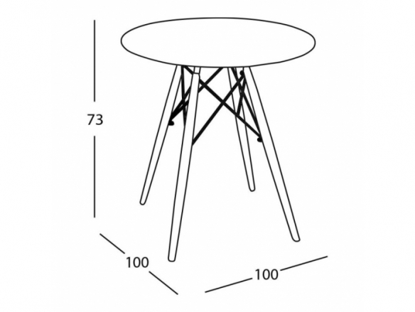 Mesa redonda gris con patas de haya 100 cm  merkamueble