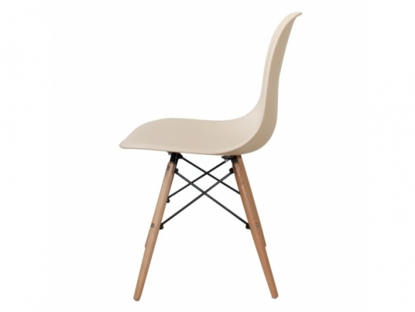 Silla color arena patas de madera  merkamueble