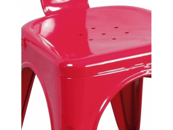 Silla metálica roja  merkamueble