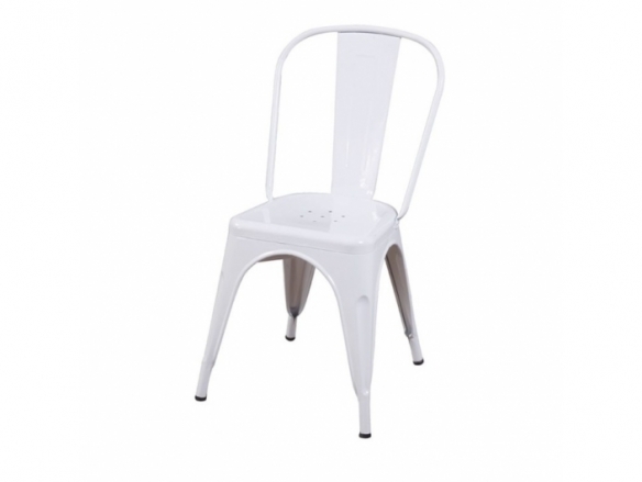 Silla metálica blanca  merkamueble