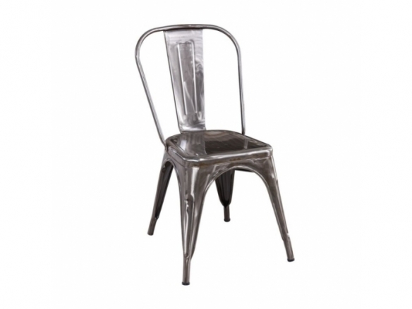 Silla metálica acero desgastada  merkamueble