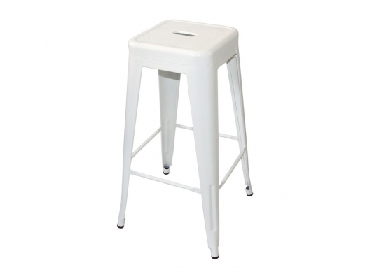 Taburete blanco metálico  merkamueble 2