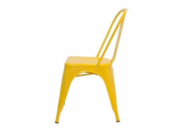 Silla metálica amarilla  merkamueble