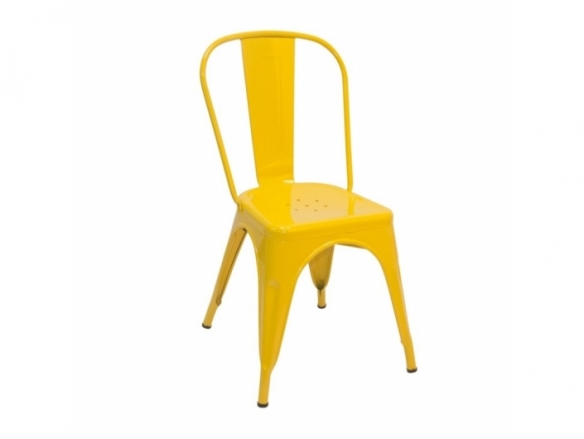 Silla metálica amarilla  merkamueble