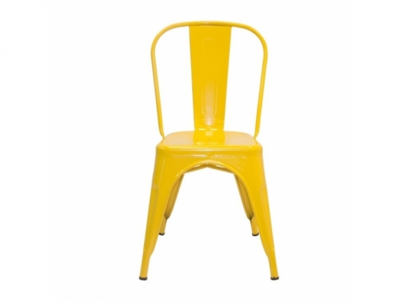 Silla metálica amarilla  merkamueble