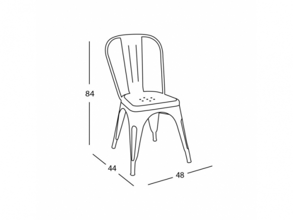 Silla metálica amarilla  merkamueble