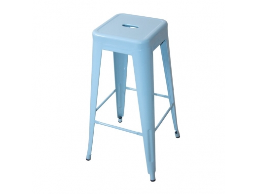 Taburete azul metálico  merkamueble 2