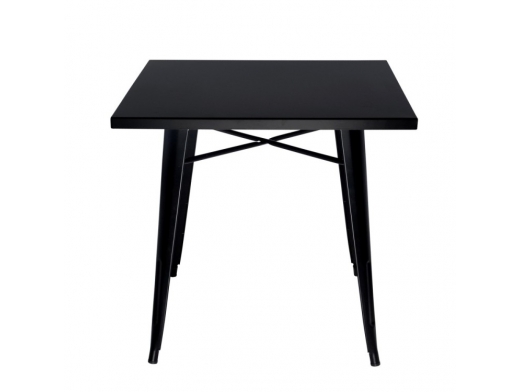 Mesa cuadrada metálica negra 80 cm  merkamueble 2