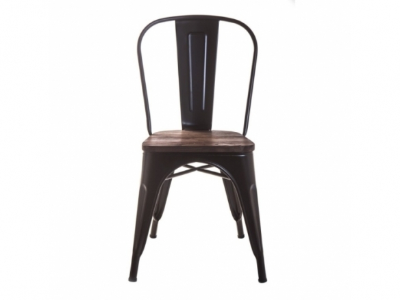 Silla de metal y madera  merkamueble