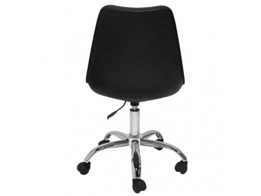Silla nergra de escritorio con patas metálicas  merkamueble 2