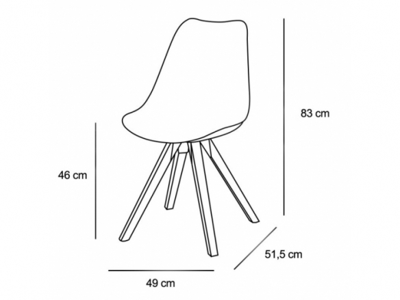 Silla blanca con patas de madera  merkamueble