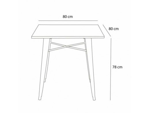 Mesa blanca con madera oscura y pata blanca 80 cm  merkamueble 2