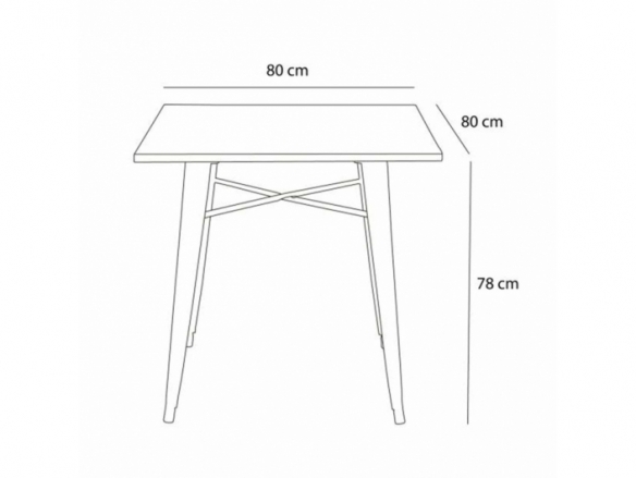 Mesa blanca con madera oscura y pata blanca 80 cm  merkamueble