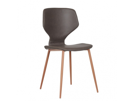 Silla tapizada marrón  merkamueble 2