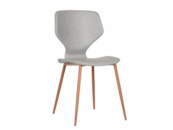 Silla tapizada gris  merkamueble