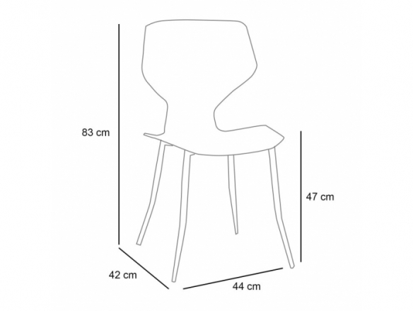 Silla color mostaza patas metálicas  merkamueble