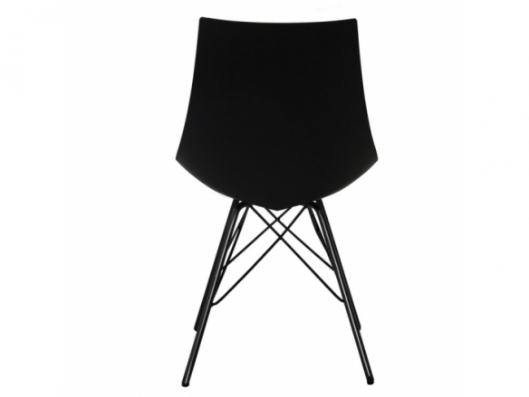 Silla negra con patas negras  merkamueble