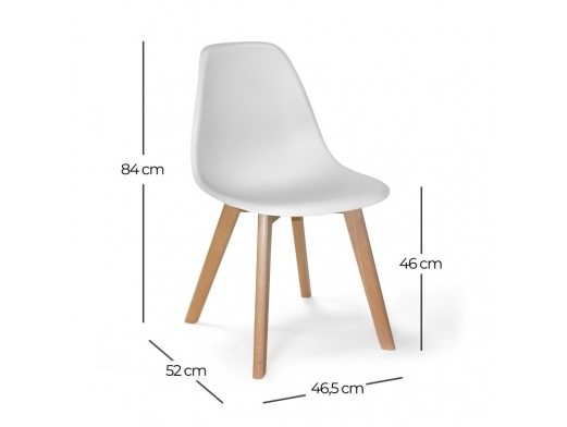 Silla color agua con patas rectangulares de madera  merkamueble 2