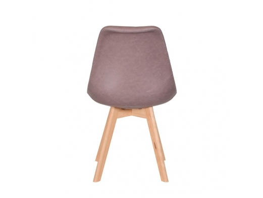 Silla nórdica tapizada rosa  merkamueble 2
