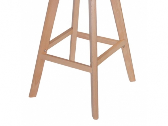 Taburete color arena 75 cm patas madera  merkamueble