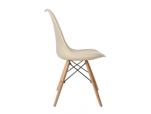 Silla color arena patas madera  merkamueble 2