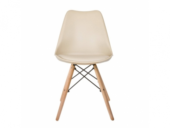 Silla color arena patas madera  merkamueble