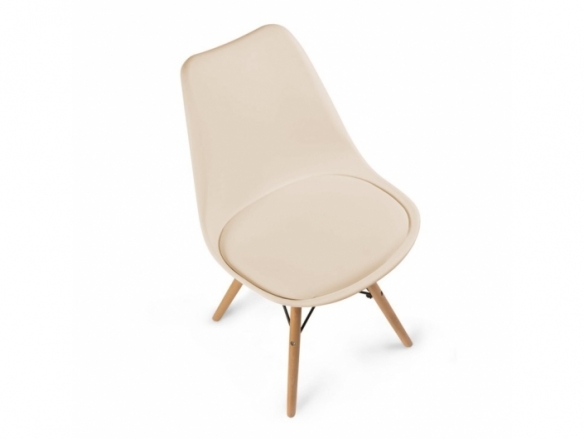 Silla color arena patas madera  merkamueble
