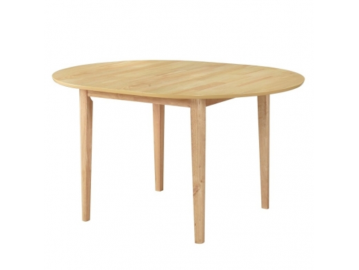 Mesa redonda extensible color madera natural  merkamueble 2