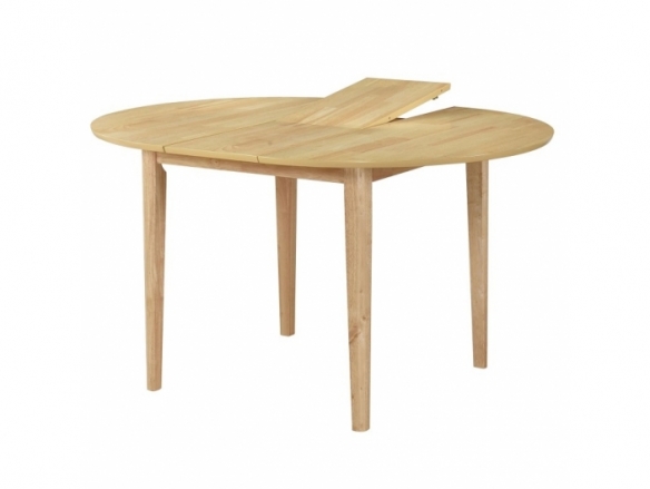 Mesa redonda extensible color madera natural  merkamueble