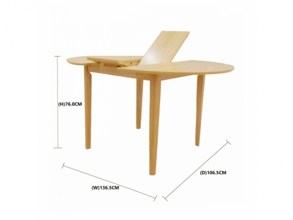 Mesa redonda extensible color madera natural  merkamueble