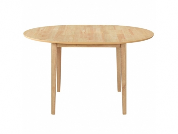 Mesa redonda extensible color madera natural  merkamueble