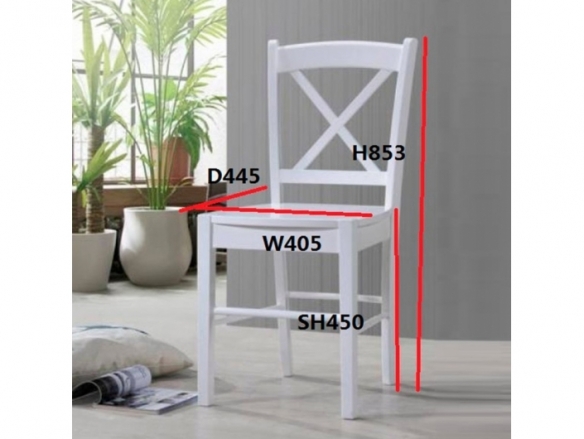 Silla madera blanca  merkamueble